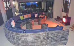 Outdoor furniture sofa set The Boma Half Moon curved Design