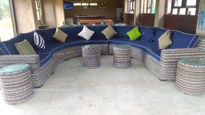 Outdoor furniture sofa set The Boma Half Moon curved Design