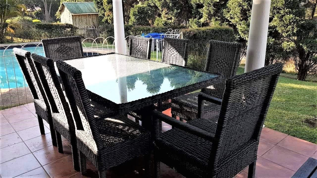 Patio table 8 chairs hot sale