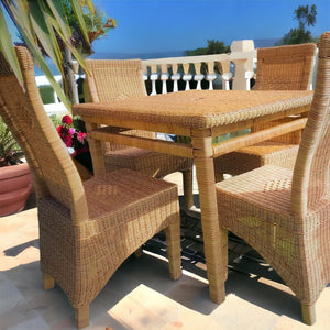 Outdoor Dining room Furniture 4-singles (single weave design)