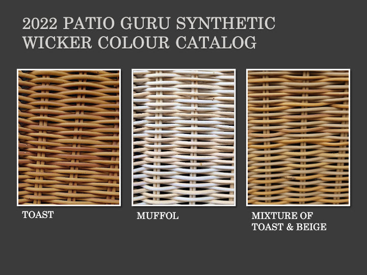 Wicker Color Pin 2025 PATIO GURU SYNTHETIC WICKER COLOR CATALOG