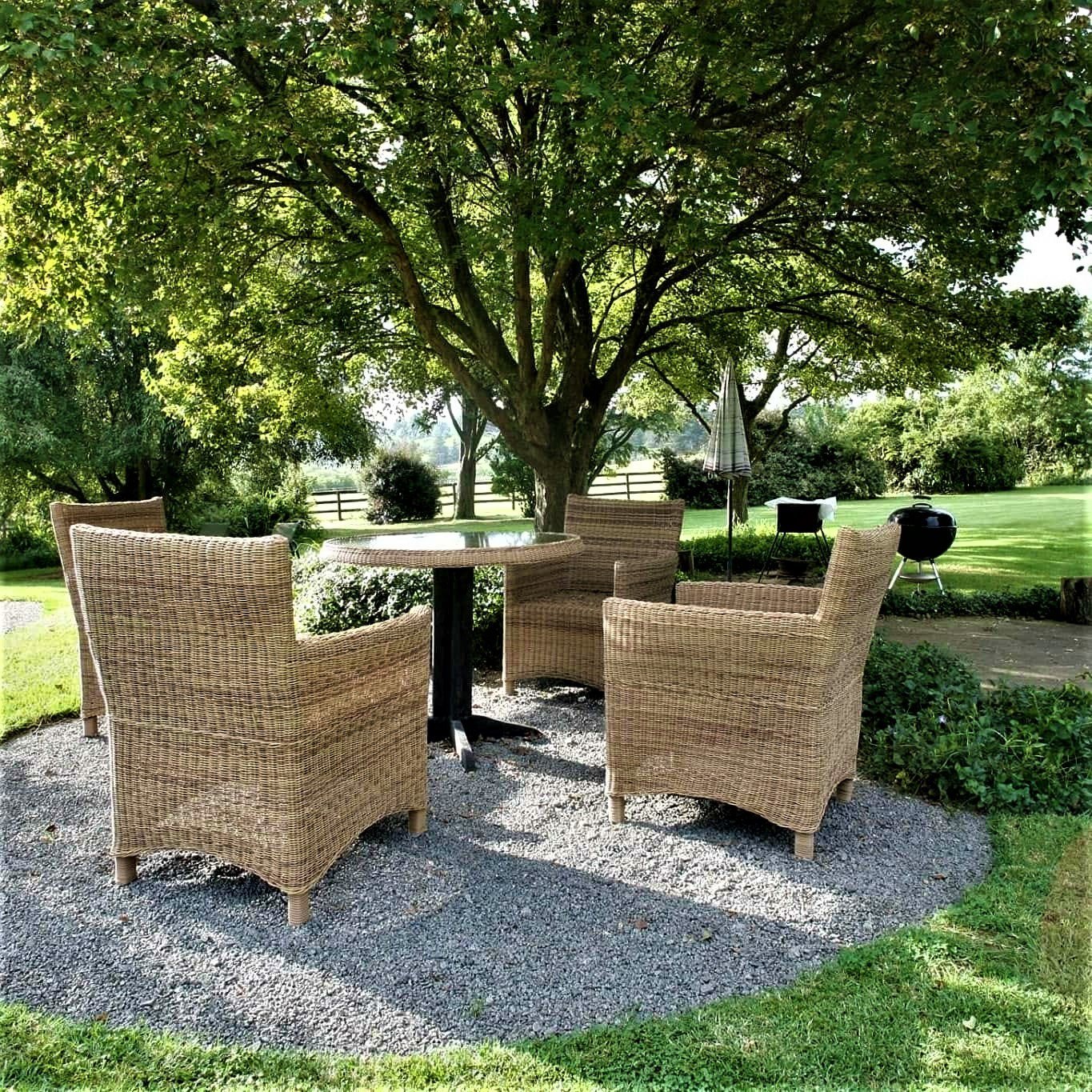 Outdoor Dining room Furniture 4-seater Set ( Roundish Design ) freeshipping - PATIO GURU SHOP